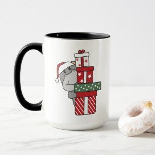 Caneca Hippo Natal Presente Animais de inverno Hippos