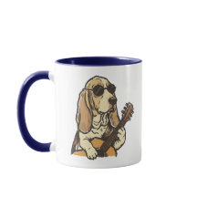 Hippy Beagle Playing Guitar 