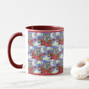 CANECA HISS N' FITZ ENGRAÇADO GATOS, GIGANTE CARDINAL DE 