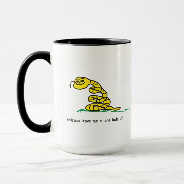 Caneca Hisssss Me Deixem Em Paz Rapazes Paródia de Gadsde (Esquerda)