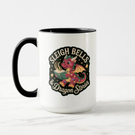 Caneca História do Dragão Festivo Manhã de Férias Alegres