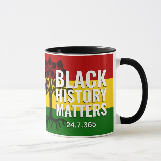 Caneca História Negra Importa MONOGRAMA Marcus Garvey BHM (Direita)