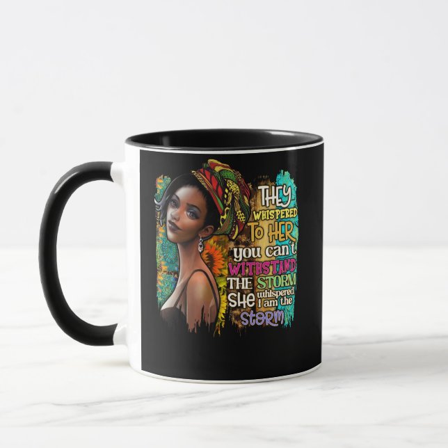 Caneca História Negra Mês Mulher Africana Depois Da Tempe (Esquerda)