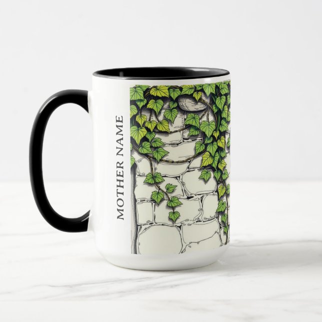 Caneca Histórias de Menino no Dia Chuvoso da Janela do Co (Esquerda)