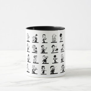 Caneca Histórias em quadrinhos retro preto e branco