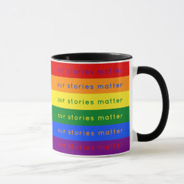 Caneca Histórias Importam Orgulho Gay Interseção Bandeira