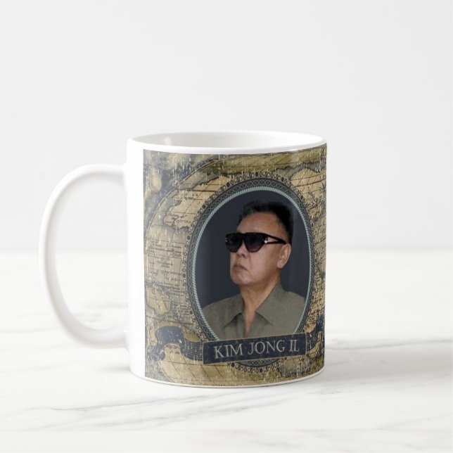 Caneca histórica de Kim Jong Il (Esquerda)