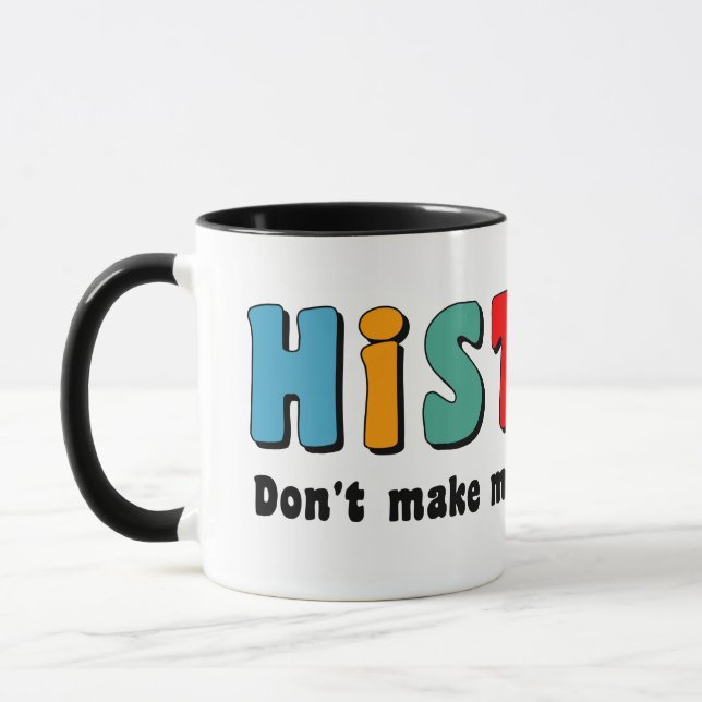 Caneca Histórico de repetição colorido (Esquerda)
