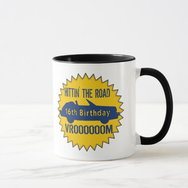 Caneca Hittin presentes de aniversário da estrada os 16os (Direita)