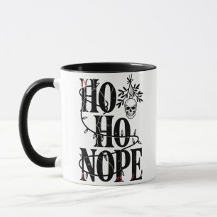Caneca "Ho Ho Não" Crânio Gótico Assustador Divertido