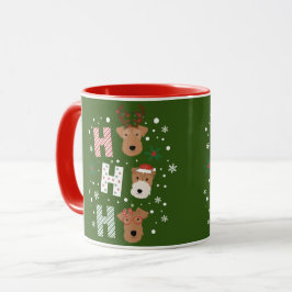 Caneca Ho Ho Welsh Terrier Feliz Natal