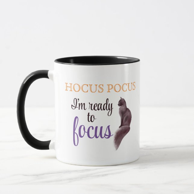 Caneca Hocus Pocus Estou Pronto para Me Concentrar (Esquerda)