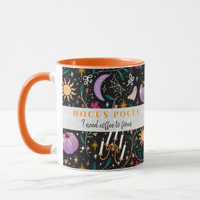 Caneca Hocus Pocus Halloween Café Engraçado Fofo Assustad (Esquerda)
