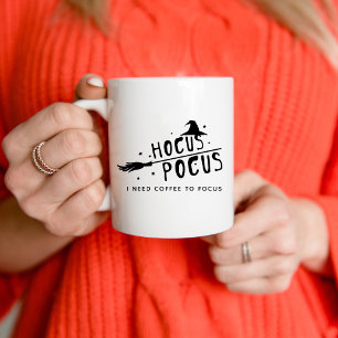 Caneca Hocus Pocus I Precisa De Café Para Focar O Dia das