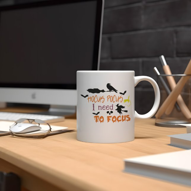 Caneca Hocus Pocus Modern Orange Halloween Mug (Criador carregado)