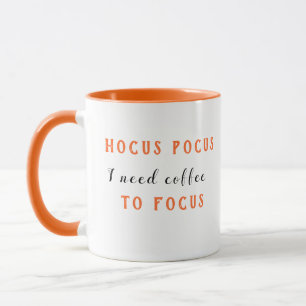 Caneca Hocus Pocus Simple Orange and Black Halloween Mug