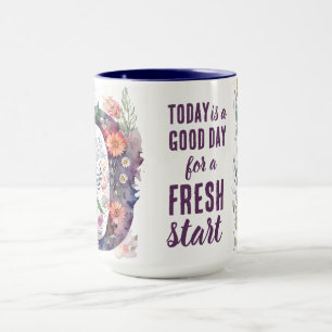 Caneca Hoje é um Bom Dia Nova Chance Citação Motivacional