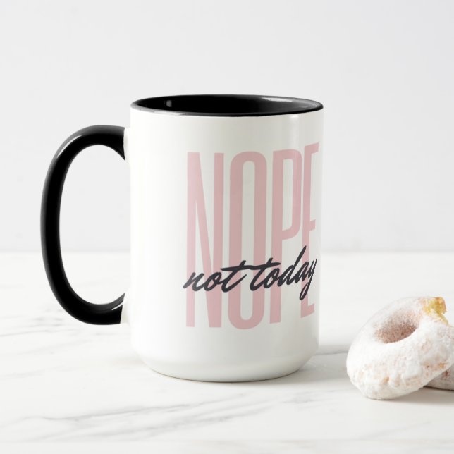 Caneca Hoje Não, Mug (Com Donut)