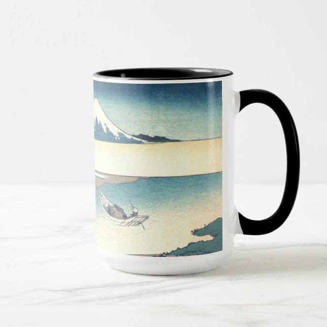 Caneca Hokusai: Fuji de um barco (Direita)