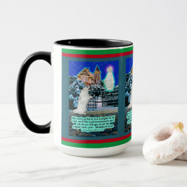 Caneca Holiday Eskie e Angel Scripture Matthew 6:33