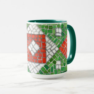 Caneca HOLIDAY MOSAIC Hunter Green Combo Mug