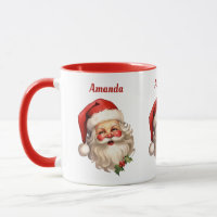 Holly Jolly Santa Claus Retro Natal