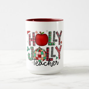 Caneca Holly Jolly Teacher
