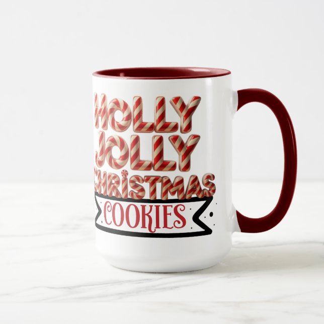 Caneca Holly Jolly Vovó Cookies de Natal (Direita)