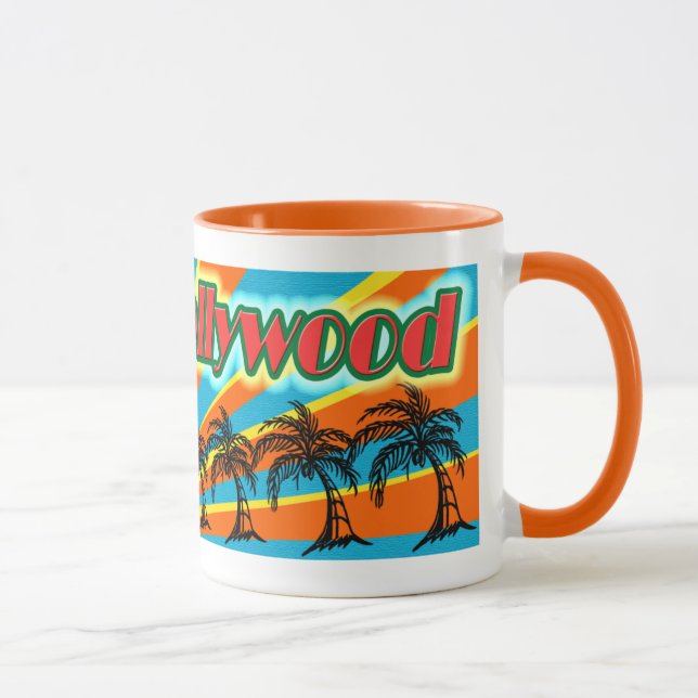 Caneca Hollywood 5 Palm Tres Mug Cup (Direita)