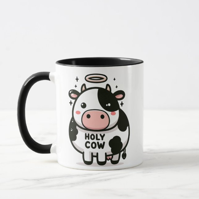 Caneca  Holy Cow Zen Mug – Cute Moo with Halo (Esquerda)
