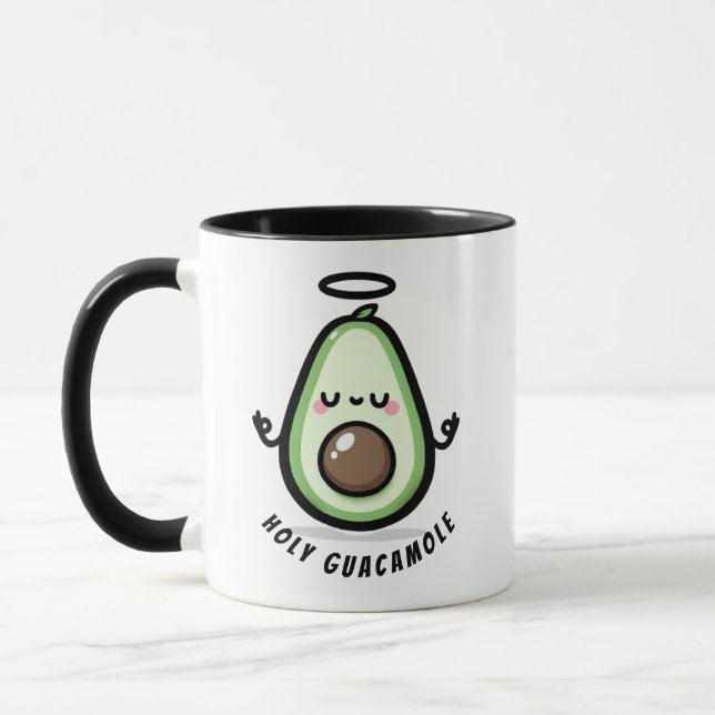 Caneca Holy Guacamole Cute Avocado – Funny Pun  (Esquerda)