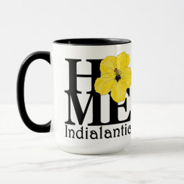 Caneca HOME Indialantic Yellow Hibiscus 15oz