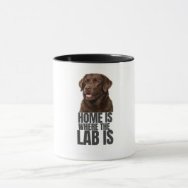 Caneca Home is Where the Lab is Coffee Mug