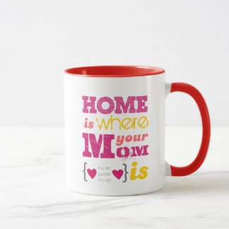 Caneca Home is where your mom is