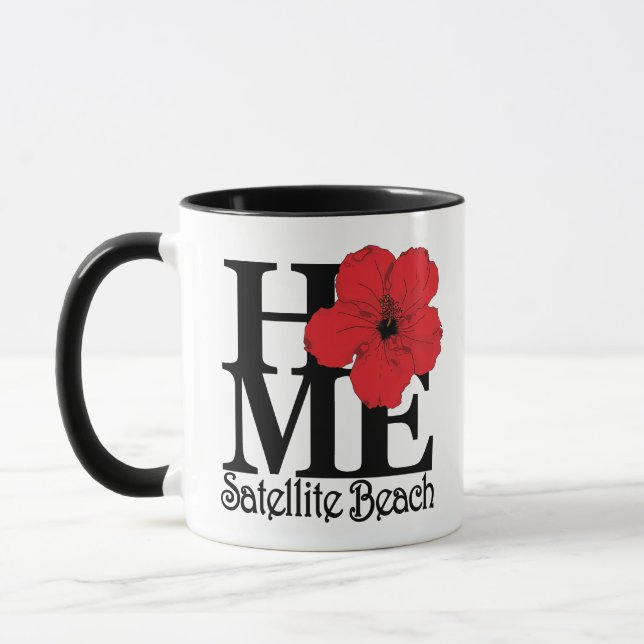 Caneca HOME Satellite Beach Red Hibiscus 11oz (Esquerda)