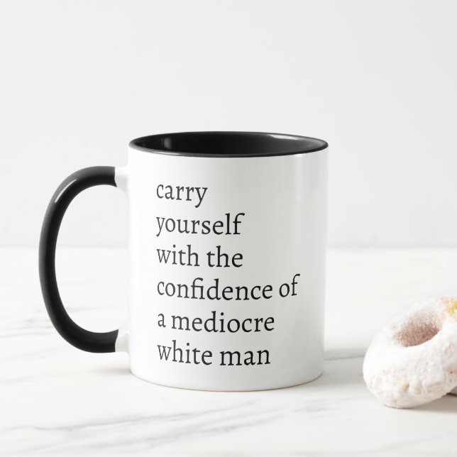 Caneca Homem Branco Mediano (Com Donut)