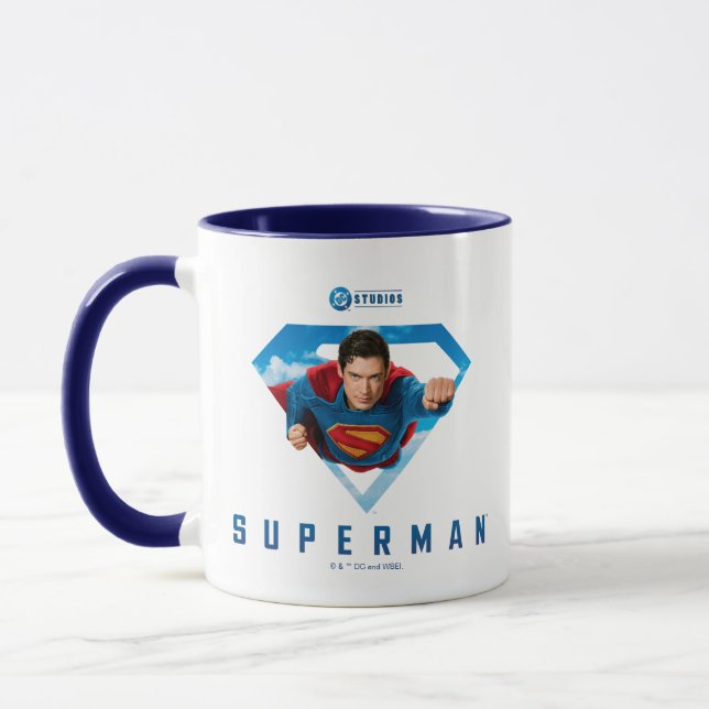 Caneca Homem de Aço em Voo (Esquerda)