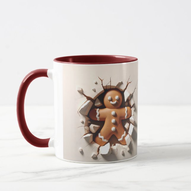 Caneca Homem de Biscoito de Natal (Esquerda)