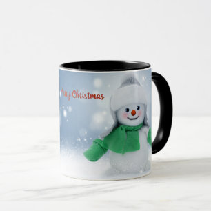 Caneca Homem de neve com um cachecol