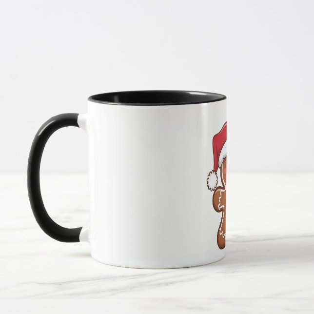 Caneca Homem de Pão de Gengibre Segurando Bebida de Match (Esquerda)