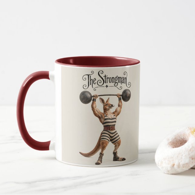 Caneca Homem Forte do Circo Canguru (Com Donut)