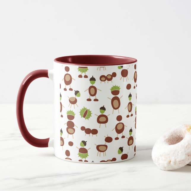 Caneca Homens de castanha (Com Donut)