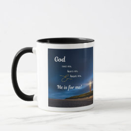 Caneca Homens - Deus Vê-Me Ouvidos - Conhece-Me