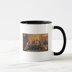Caneca Homens que jogam a gamão em uma taberna