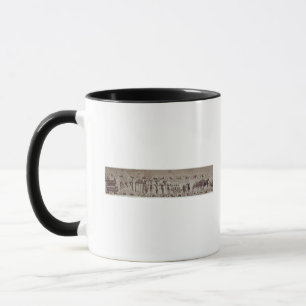 Caneca Homens que levam os braços aos navios e que puxam