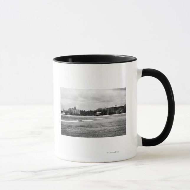 Caneca Honolulu, HA - Vista de Moana & Royal Hawaiian (Direita)