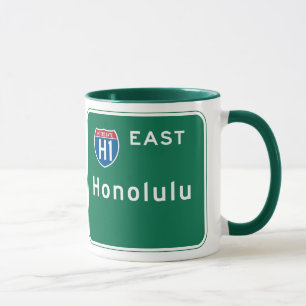 Caneca Honolulu, sinal de estrada do HI