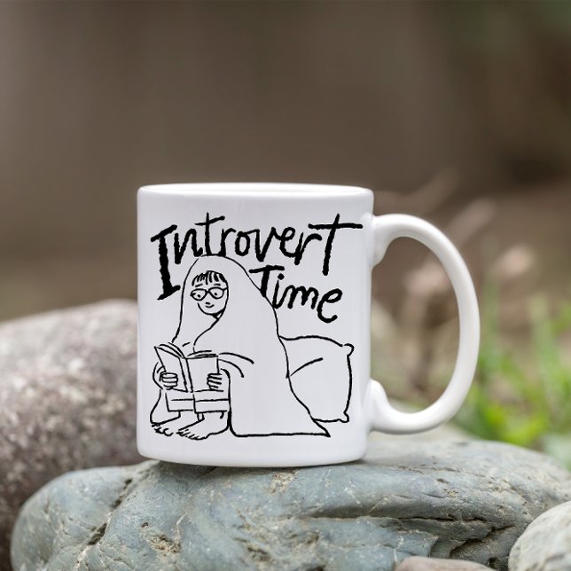 CANECA HORA DE INTROVERTIMENTO ENGRAÇADO (FUNNY INTROVERT TIME MUG
)