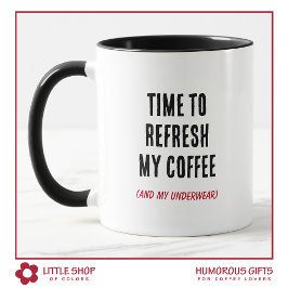 Caneca Hora Divertida para Recarregar Meu Café Tipografia