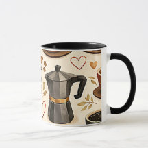 Hora do Café Aconchegante - Padrão Seamless Estéti